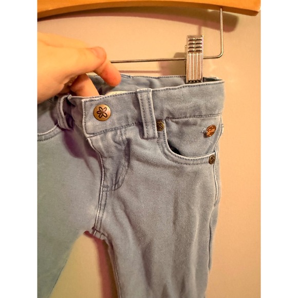 Matilda Jane Light Wash Denim Jeans Baby Toddler Size 2T Button Detail - Picture 3 of 7